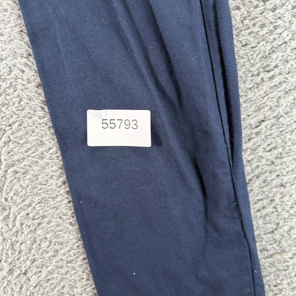 Zara Pant Mens 36x32 Blue Cotton Chino Straight Preppy Business Career Stretch